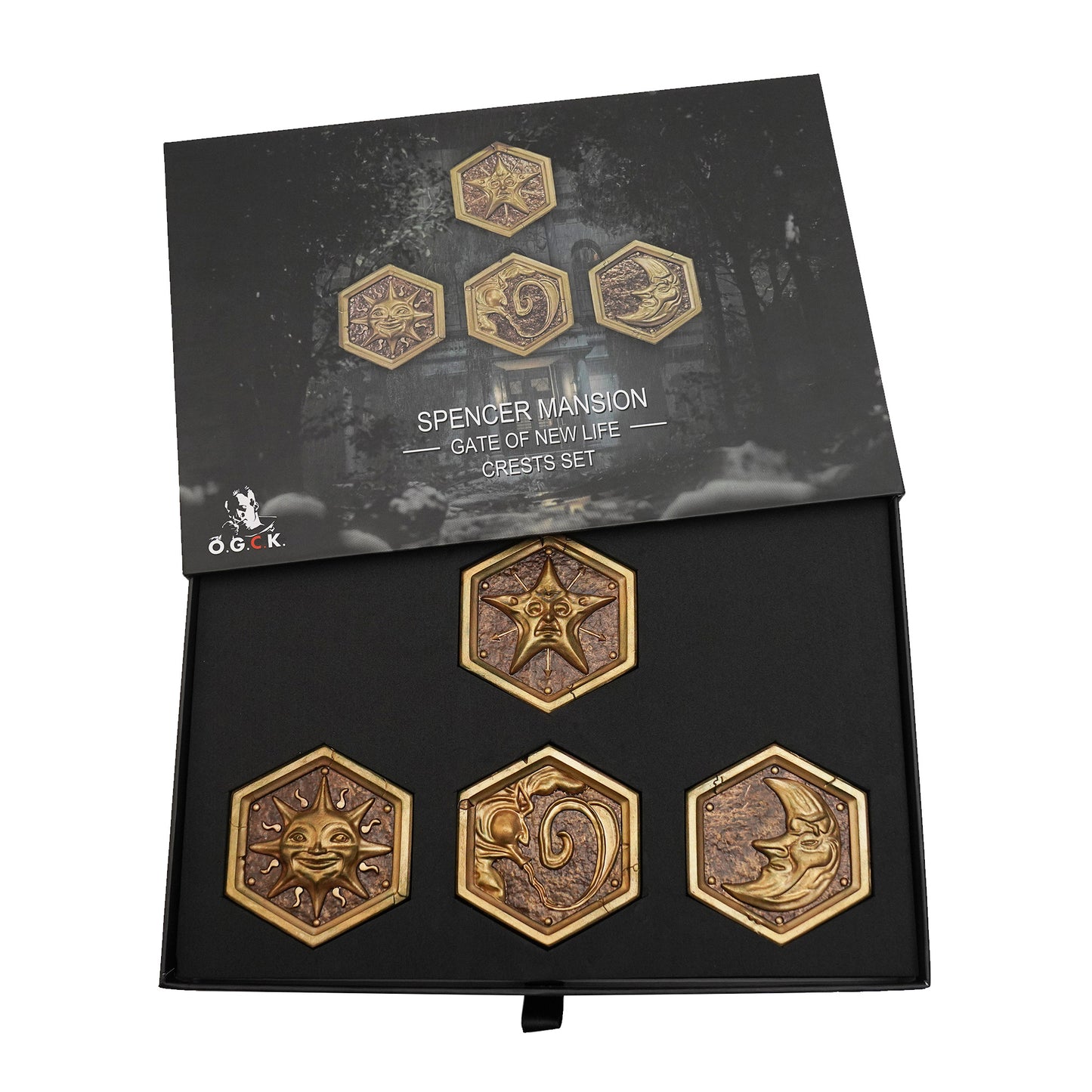 Spencer Mansion STAR SUN WIND MOON Crests Replica Set