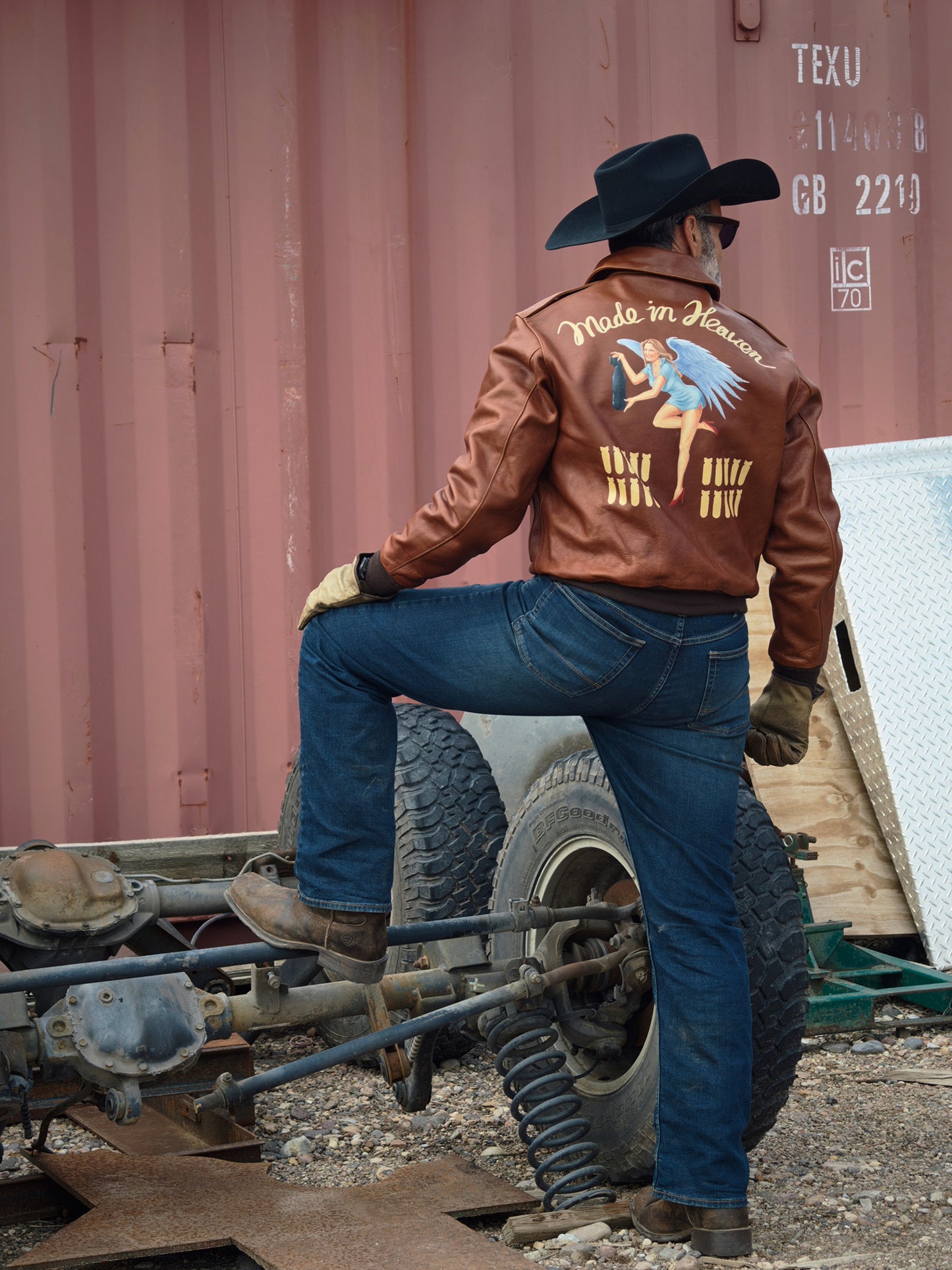 Chris Made In Heaven Leather Flight Jacket