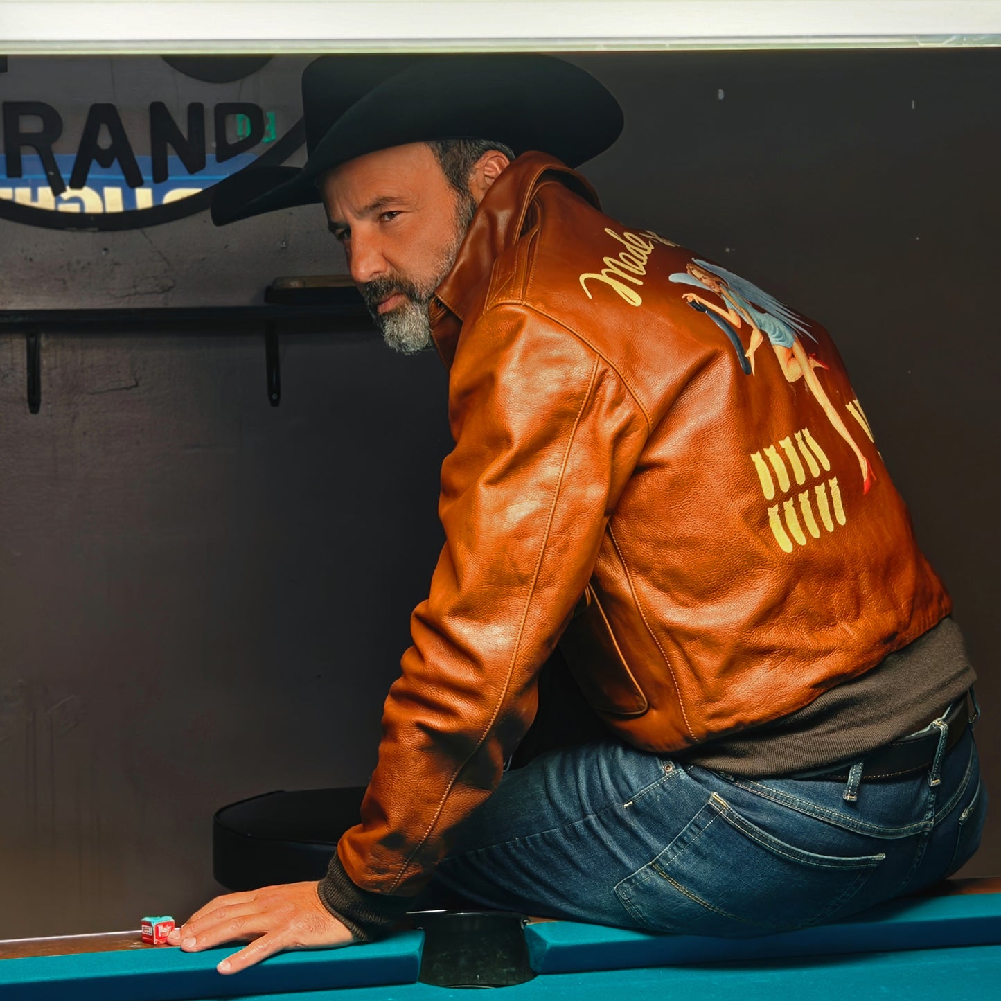 Chris Made In Heaven Leather Flight Jacket
