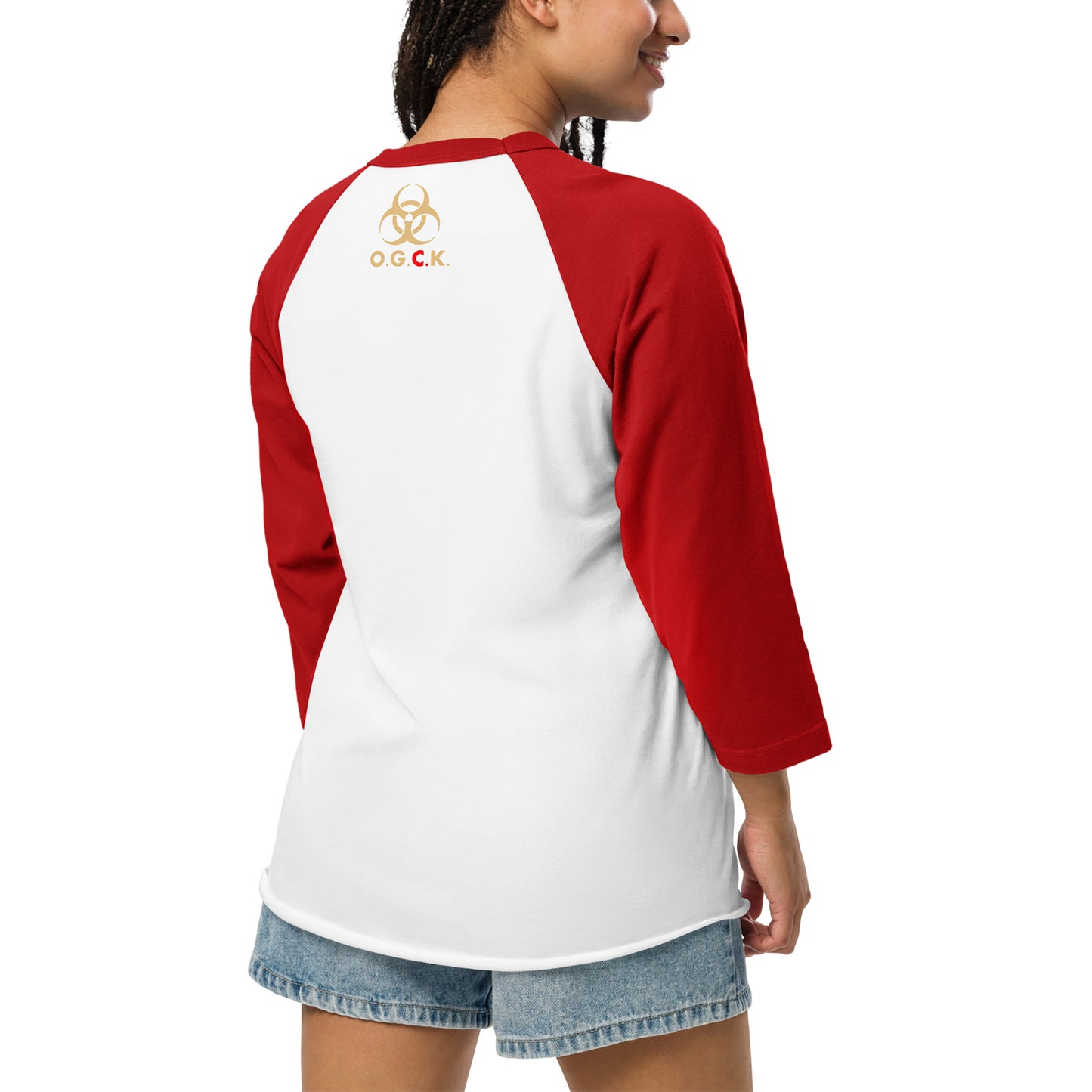 Chris & Claire 3/4 Sleeve Unisex Baseball Raglan Shirt